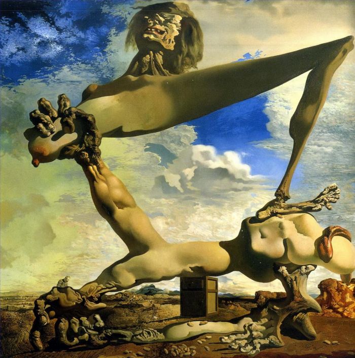 Salvador Dali's Contemporary Oil Painting - Soft Construction with Boiled Beans Premonition of Civil War