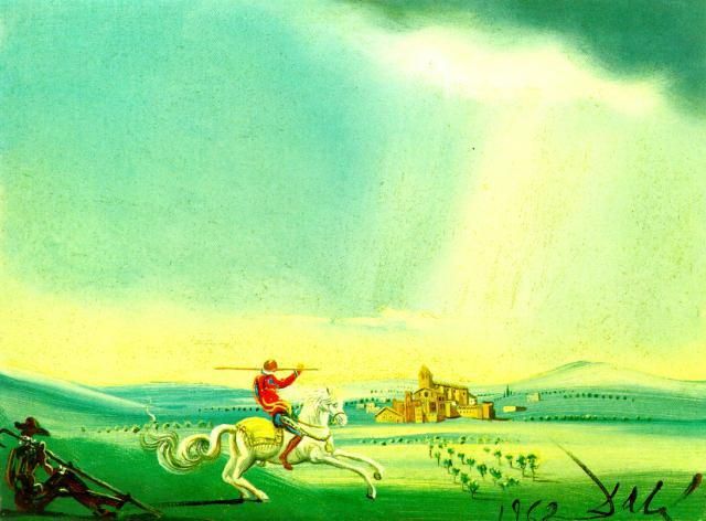 Salvador Dali's Contemporary Oil Painting - St George and the Dragon