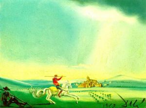 Contemporary Artwork by Salvador Dali - St George and the Dragon
