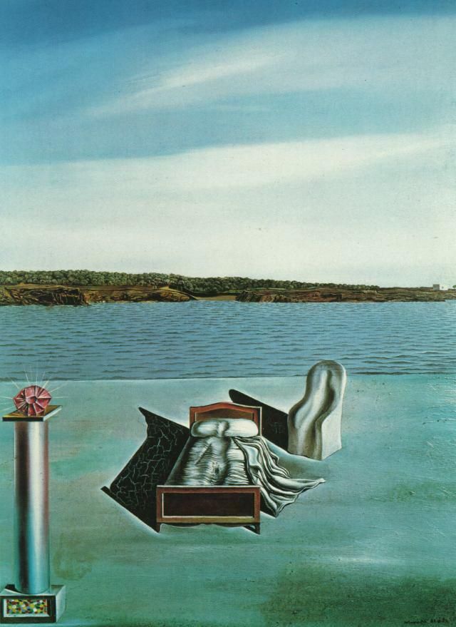 Salvador Dali's Contemporary Oil Painting - Surrealist Composition with Invisible Figures