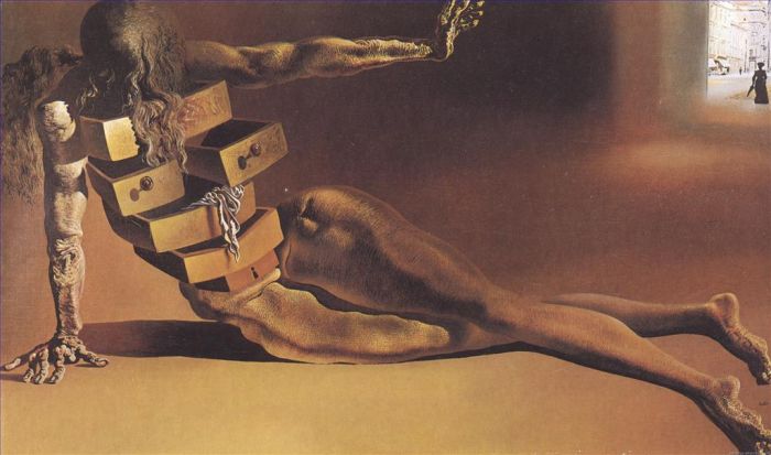 Salvador Dali's Contemporary Oil Painting - The Anthropomorphic Cabinet
