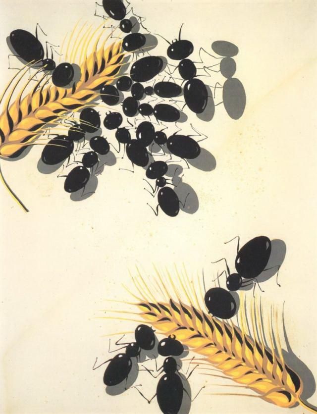 Salvador Dali's Contemporary Oil Painting - The Ants
