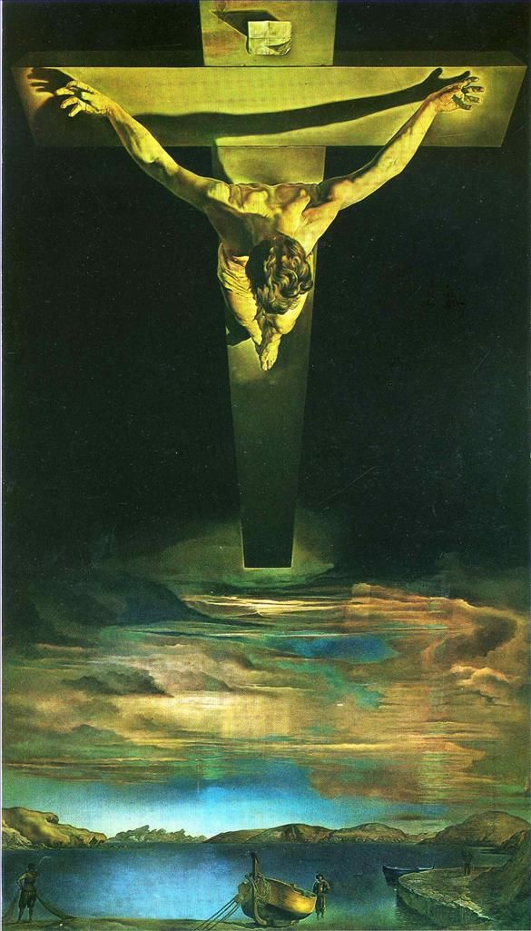 Salvador Dali's Contemporary Oil Painting - The Christ of StJohn of the Cross