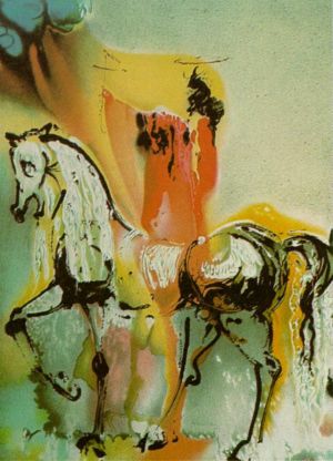 Contemporary Artwork by Salvador Dali - The Christian Knight Dali s Horses