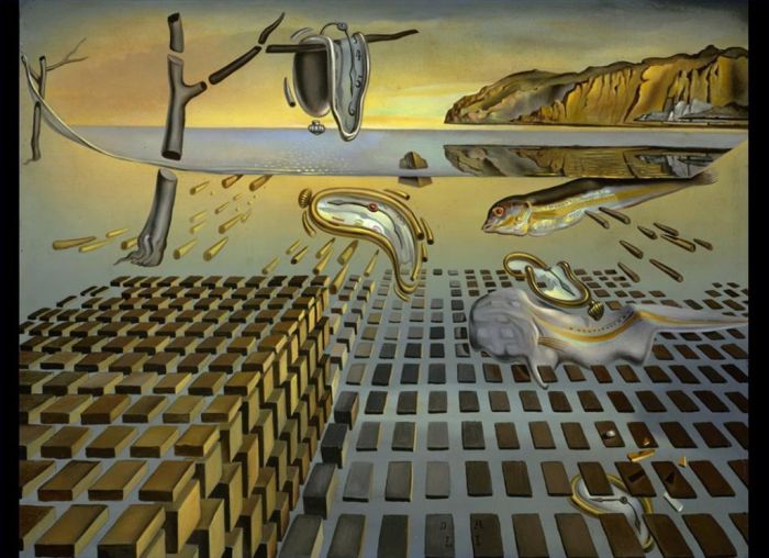 Salvador Dali's Contemporary Oil Painting - The Disintegration of the Persistence of Memory 2