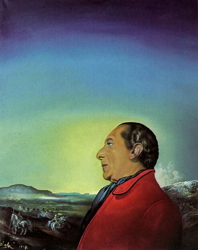 Salvador Dali's Contemporary Oil Painting - The Duke of Urbino Portrait of Count Theo Rossi Di Montelera
