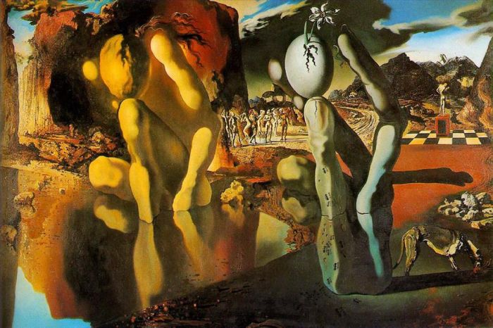 Salvador Dali's Contemporary Oil Painting - The Metamorphosis of Narcissus
