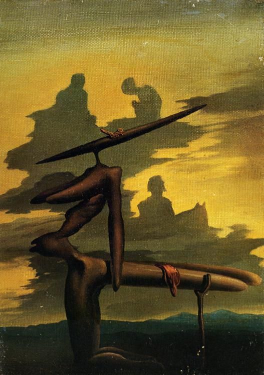 Salvador Dali's Contemporary Oil Painting - The Spectre of the Angelus