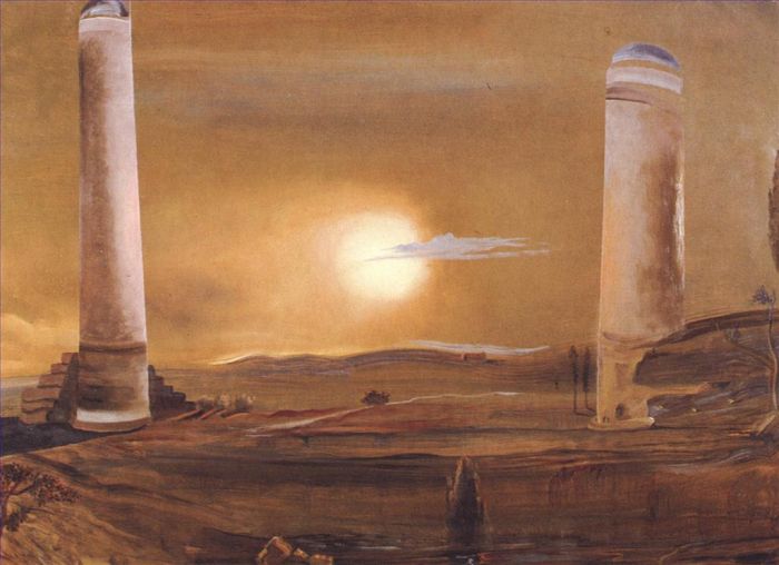Salvador Dali's Contemporary Oil Painting - The Towers