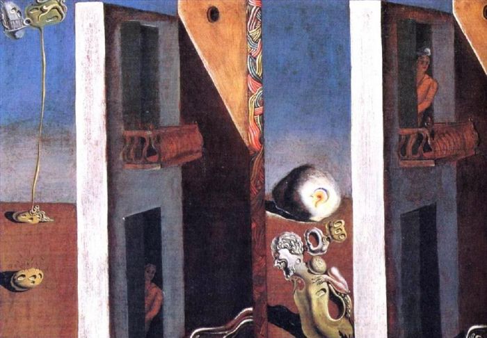 Salvador Dali's Contemporary Oil Painting - The Two Balconies