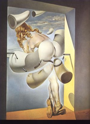 Contemporary Artwork by Salvador Dali - Young Virgin Auto Sodomized by the Horns of Her Own Chastity