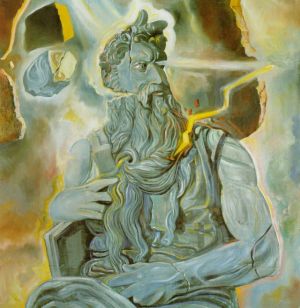 Contemporary Artwork by Salvador Dali - Fter Michelangelo s Moses on the Tomb of Julius II in Rome