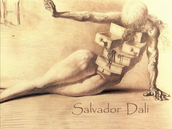 Salvador Dali's Contemporary Various Paintings - La ciudad de los cajones 2