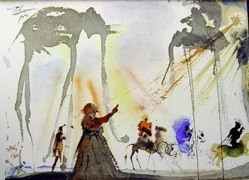 Salvador Dali's Contemporary Various Paintings - Omnes de Saba venient