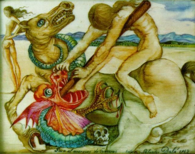 Salvador Dali's Contemporary Various Paintings - Saint George and the Dragon