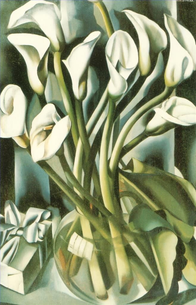Tamara de Lempicka's Contemporary Oil Painting - Calla lillies 1941