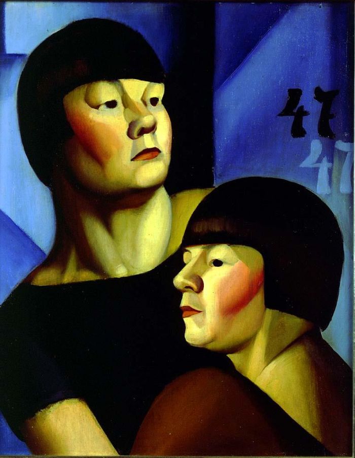 Tamara de Lempicka's Contemporary Oil Painting - Double 47