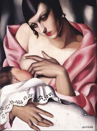 Tamara de Lempicka's Contemporary Oil Painting - Maternity 1928