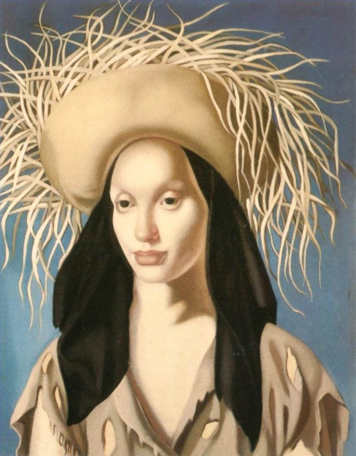 Tamara de Lempicka's Contemporary Oil Painting - Mexican girl 1948