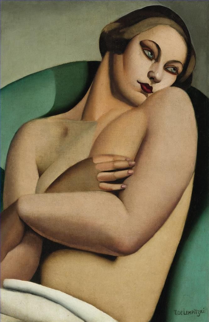 Reclining nude i 1921 - Tamara de Lempicka's Contemporary Oil Painting for  Sale