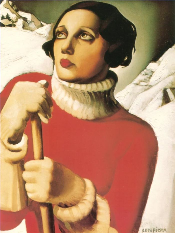 Tamara de Lempicka's Contemporary Oil Painting - Saint moritz 1929