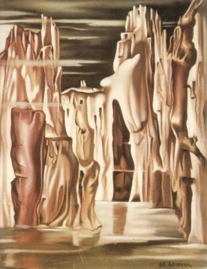 Contemporary Artwork by Tamara de Lempicka - Surrealist landscape