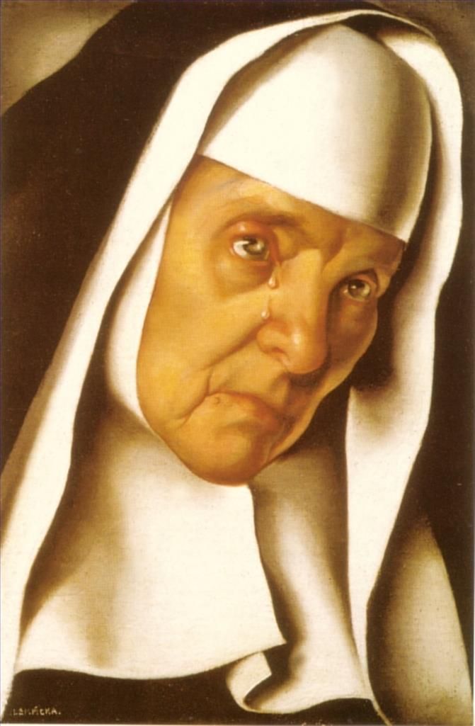 Tamara de Lempicka's Contemporary Oil Painting - The mother superior 1935
