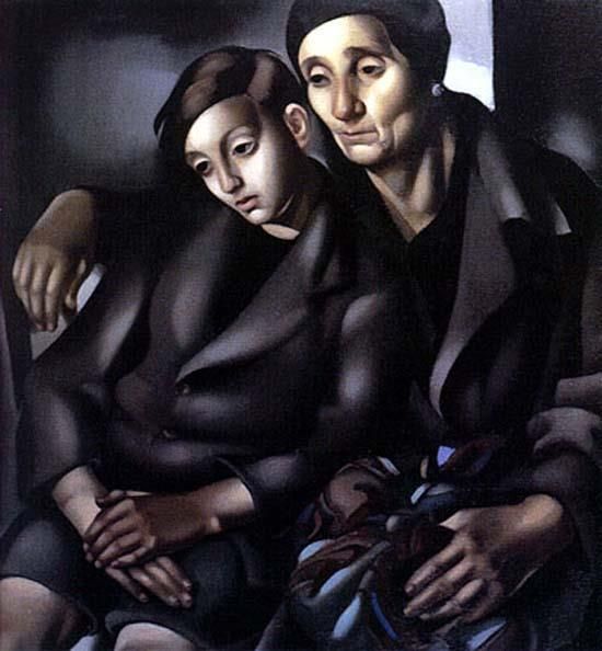 Tamara de Lempicka's Contemporary Oil Painting - The refugees 1937