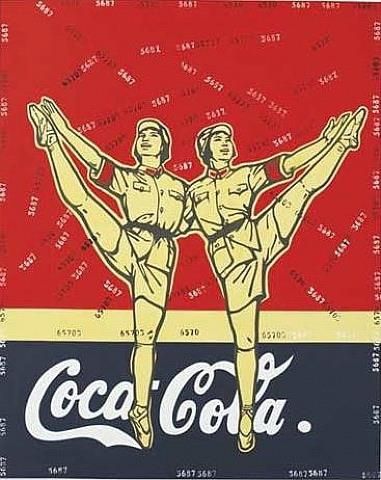 Wang Guangyi's Contemporary Oil Painting - Mass Criticism Cocacola