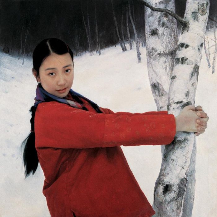 Wang Yidong's Contemporary Oil Painting - Early spring