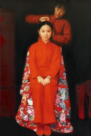 Contemporary Artwork by Wang Yidong - Girl to be Married