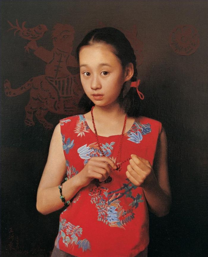 Wang Yidong's Contemporary Oil Painting - Listen to the rain between Summer and Autumn