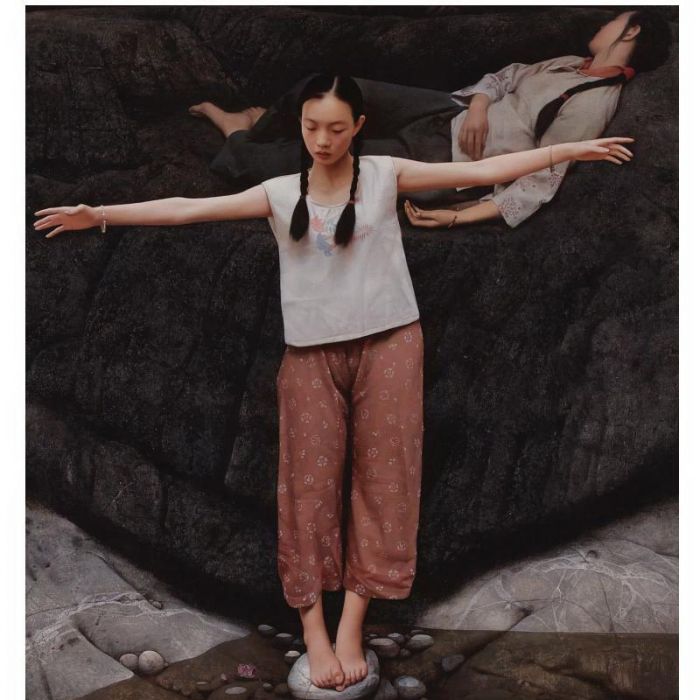 Wang Yidong's Contemporary Oil Painting - Water of Yihe River