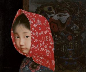 Contemporary Artwork by Wang Yidong - Yimeng Little Girl