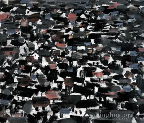 Wu Guanzhong's Contemporary Chinese Painting - A town