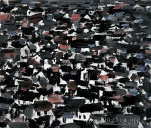 Contemporary Artwork by Wu Guanzhong - A town