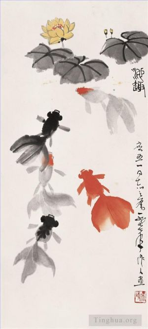 Contemporary Chinese Painting - Big goldfish
