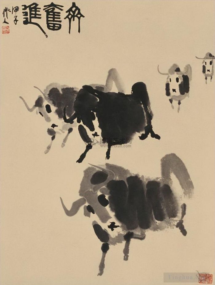 Wu Zuoren's Contemporary Chinese Painting - Corrida