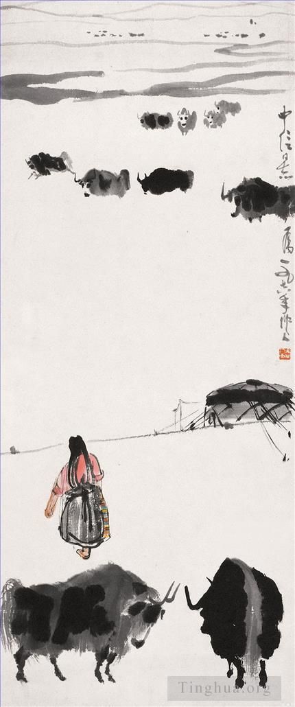 Wu Zuoren's Contemporary Chinese Painting - Yaks