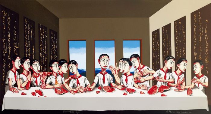 Zeng Fanzhi's Contemporary Oil Painting - Last Supper ZFZ