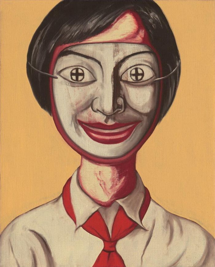 Zeng Fanzhi's Contemporary Oil Painting - Woman behind Mask