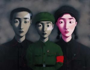 Contemporary Artwork by Zhang Xiaogang - Bloodline big family 1995
