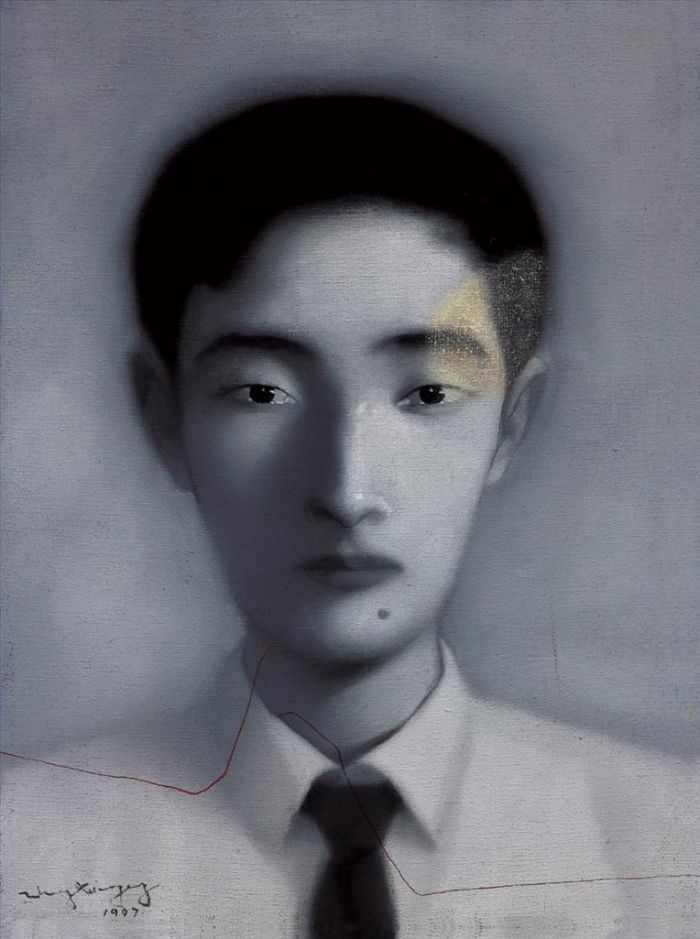 Zhang Xiaogang's Contemporary Oil Painting - Bloodline series