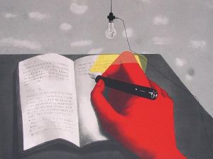 Contemporary Artwork by Zhang Xiaogang - Writing 2005
