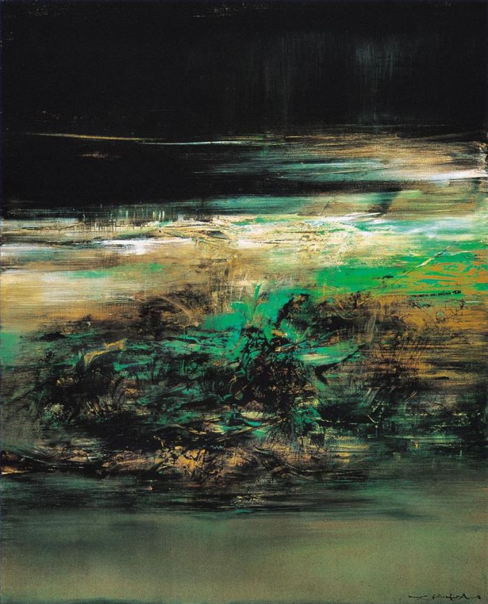 Zao Wou-Ki's Contemporary Oil Painting - 3 5 62