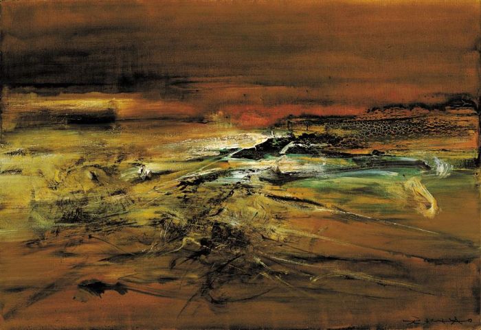 Zao Wou-Ki's Contemporary Oil Painting - 5 11 62