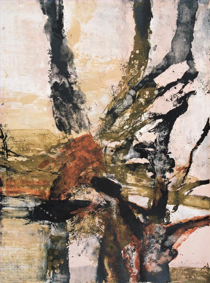 Zao Wou-Ki's Contemporary Oil Painting - Tree of Life