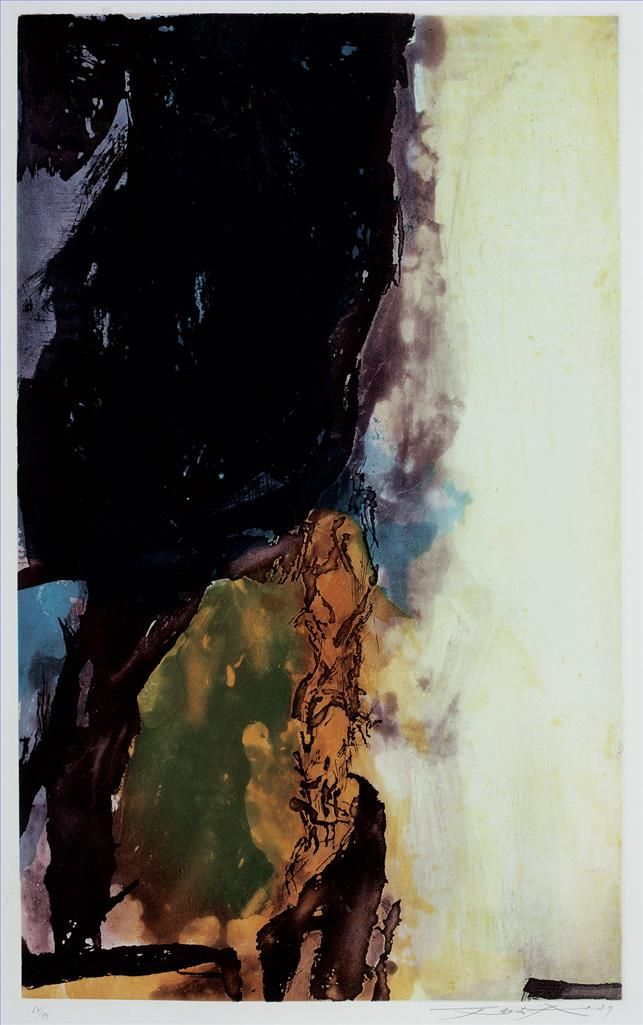 Zao Wou-Ki's Contemporary Oil Painting - No 1989
