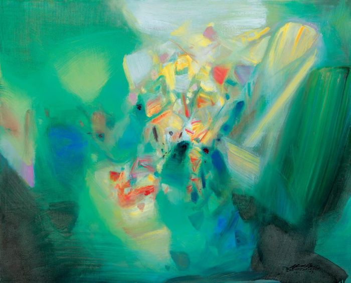 Chu Teh-Chun's Contemporary Oil Painting - Bloom of life