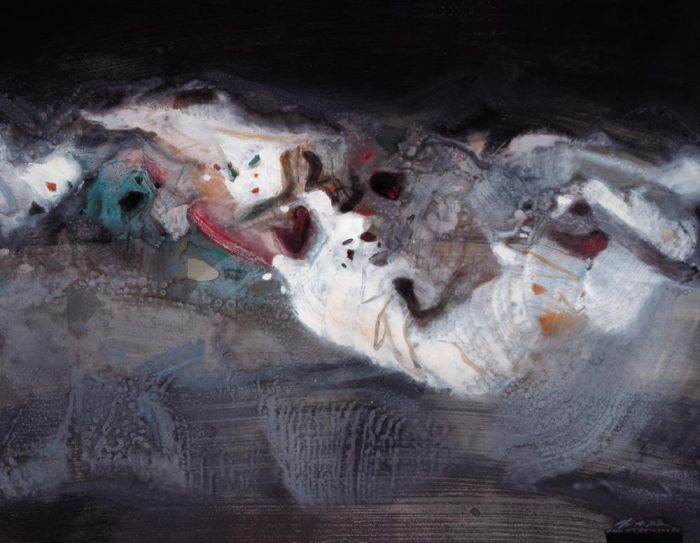 Chu Teh-Chun's Contemporary Oil Painting - Resonance Light 1983